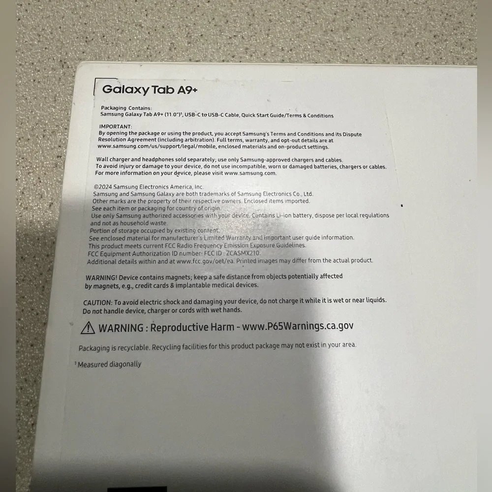 Samsung Galaxy Tab A9+ Brand New In Box 11” Android Tablet